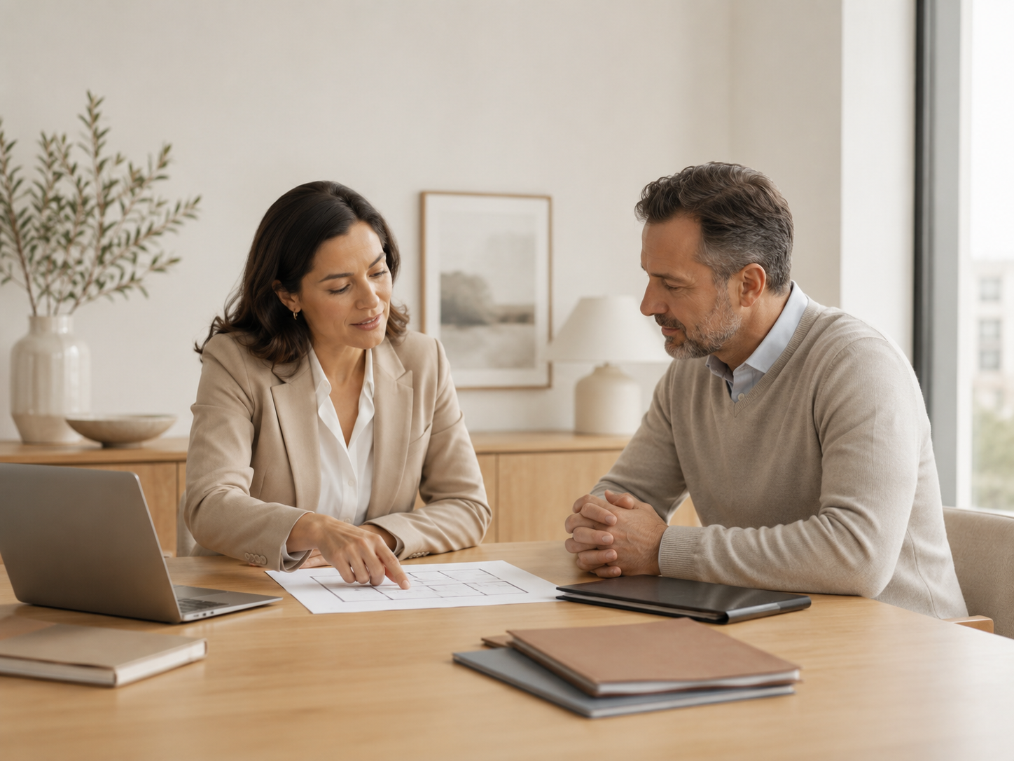 Attorney discussing Brooklyn real estate matters with a client